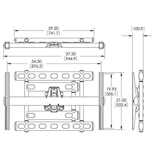 Vogel's PFW6852, zidni nosač za TV od 40"-98", pomak 180°, tilt 10°, max 136kg