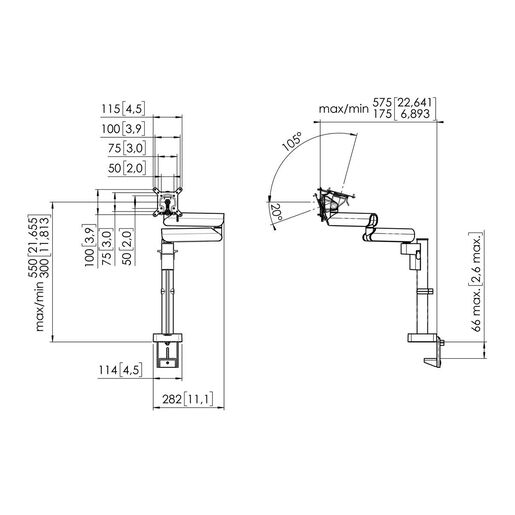 Vogel's MOMO2137B, Motion, nosač za monitore do 43" sa pomakom 180° i nagib -20°/+105°, 10kg