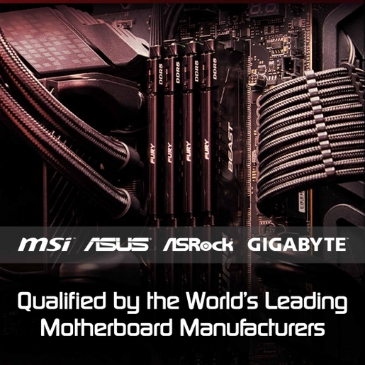 Memorija Kingston 16GB (2x8) DDR5 6000MHz, FURY Beast, U-DIMM (KF560C36BBEK2-16)