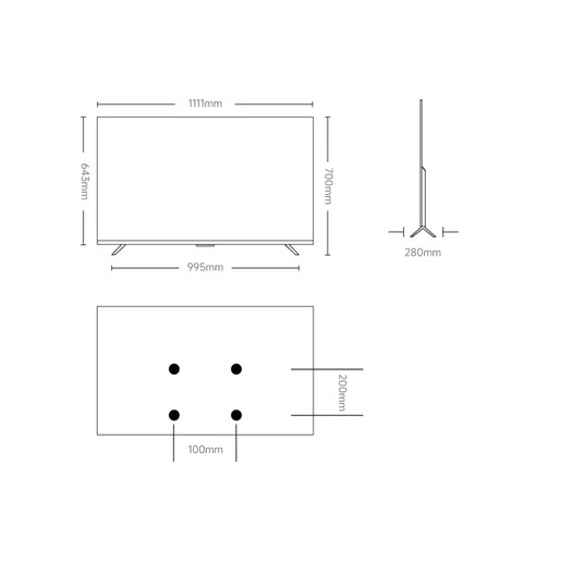 Xiaomi 50" QLED TV A Pro 50 2026, 4K UHD, Google Smart TV, Apple AirPlay & Google Cast