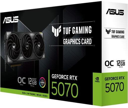 Grafička kartica Asus, TUF-RTX5070-O12G-GAMING, NVIDIA GeForce RTX5070 12GB GDDR7, PCIe 5.0, 3x Display port, 2x HDMI