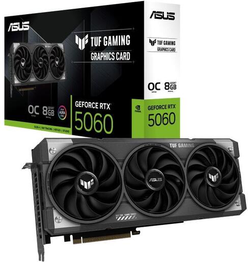 Grafička kartica Asus, TUF-RTX5060-O8G-GAMING, nVidia GeForce RTX5060 8GB GDDR7, PCIe 5.0, 3x Display port, 1x HDMI