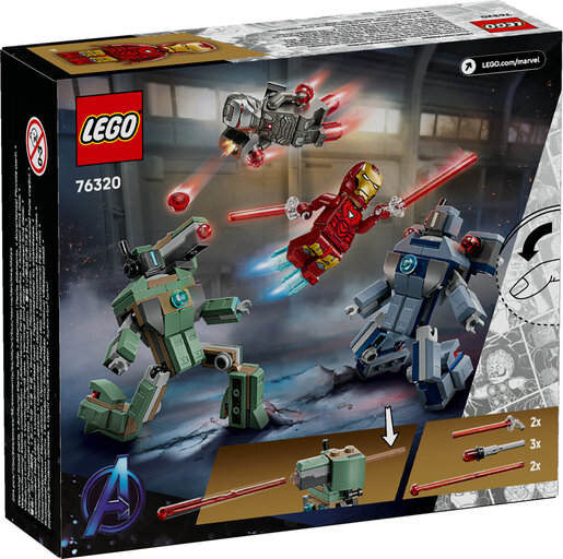 LEGO® Iron Man i War Machine protiv dronova Hammer 76320