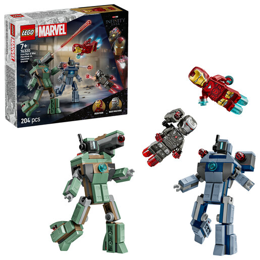 LEGO® Iron Man i War Machine protiv dronova Hammer 76320