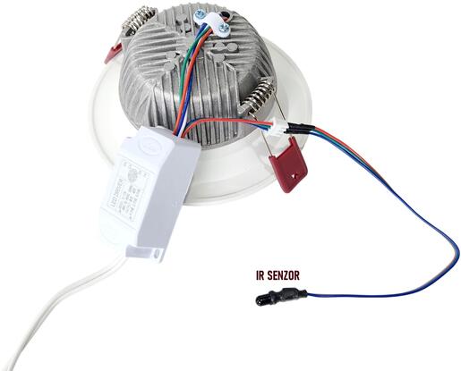 X-LIGHT Ugradbena LED RGB lampa s IR daljinskim