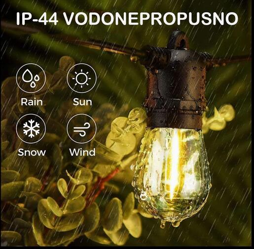 X-LIGHT Festival kabel 15m 15x S14 sijalica i daljinski