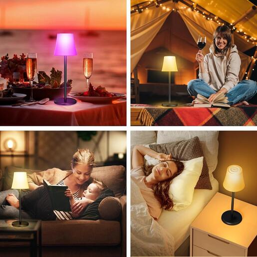 X-LIGHT Stolna dekorativna RGB+W LED lampa s punjivom baterijom