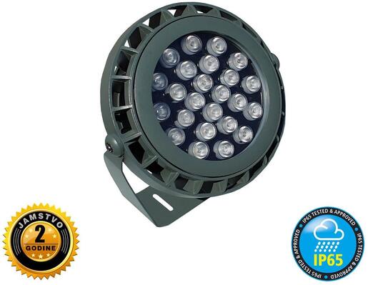 X-LIGHT Vanjska LED lampa 24W okrugla IP-65 topla bijela