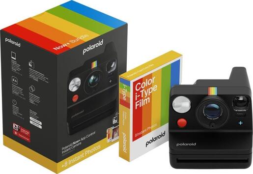 POLAROID Instant fotoaparat Now+ Gen 3 Black + Color Film Bundle (8 slika)