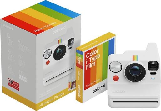 POLAROID Instant fotoaparat Now+ Gen 3 White + Color Film Bundle (8 slika)