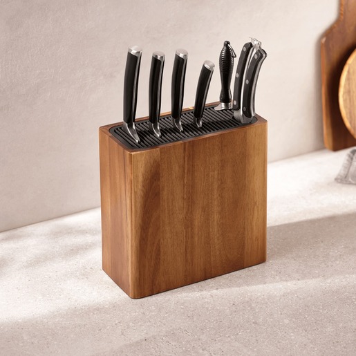Mehrzer stalak za kuhinjske noževe od akacije
