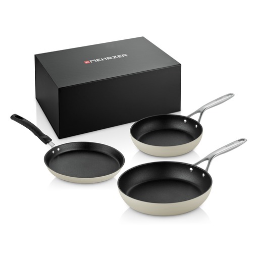 Mehrzer set tava, Signature, boja slonovače, 3 kom