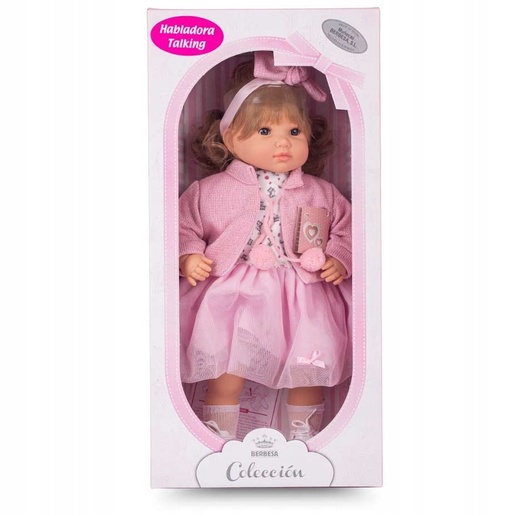 Lutka Berbesa Sandra, roza haljina, til