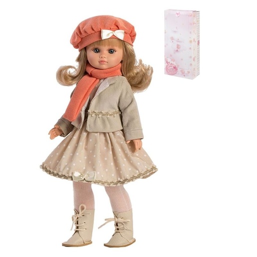 Lutka Berbesa Fany u haljini i šalu, losos