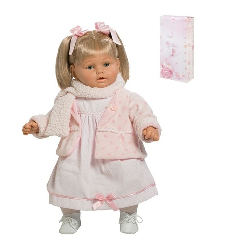 Lutka Berbesa Baby Dulzona, roza haljinica i šal
