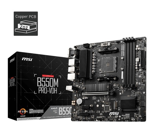 Matična ploča MSI B550M PRO-VDH, AM4, AMD B550, mATX