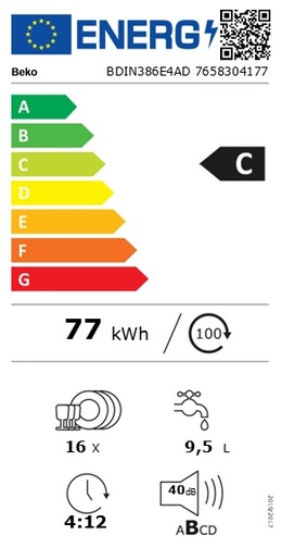 Beko perilica posuđa BDIN386E4AD