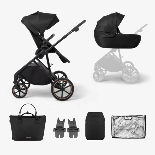 Kikka Boo kolica 2u1 Thea + košara - Black 2024