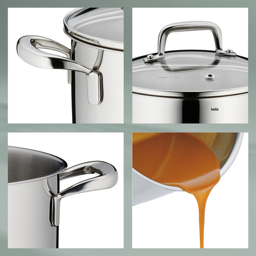 Kela lonac s poklocem FLAVORIA, 8l nehrđajući čelik 18/10 srebrna