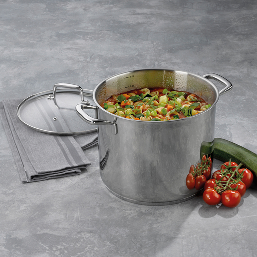 Kela lonac s poklocem FLAVORIA, 8l nehrđajući čelik 18/10 srebrna
