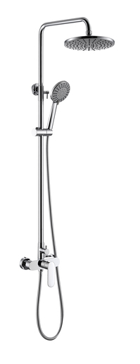 Inter Ceramic tuš sustav s tuš ružom s 1 funckijom i tuš palicom s 5 funkcija nehrđajući čelik SS304 krom