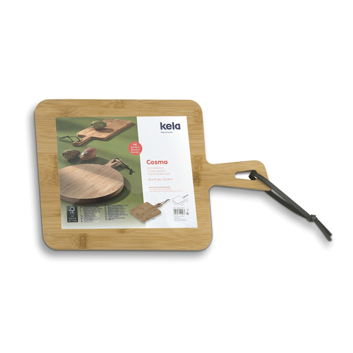 Kela daska za rezanje Cosma, 33x21x1,5cm bambus svjetlosmeđa