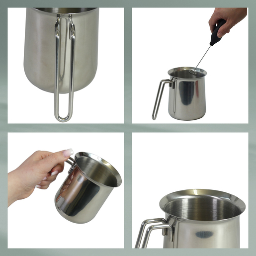 Kela lončić za mlijeko HERTA, 0,7l nehrđajući čelik 18/10 cmat srebrna