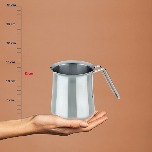 Kela lončić za mlijeko HERTA, 0,7l nehrđajući čelik 18/10 cmat srebrna