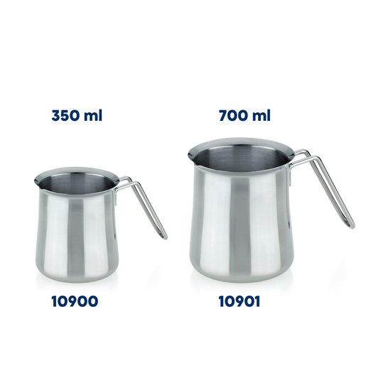 Kela lončić za mlijeko HERTA, 0,7l nehrđajući čelik 18/10 cmat srebrna
