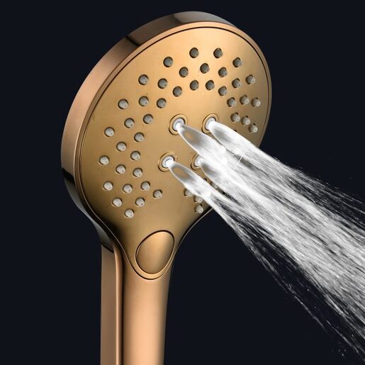 Inter Ceramic tuš ručica, 3 funkcije 12cm ABS rose gold