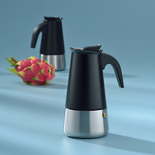 Kela kafetijera FERRARA, 200ml nehrđajući čelik crna