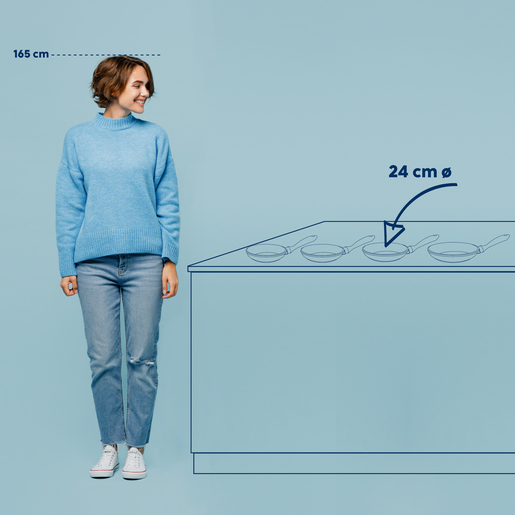 Kela tava KERROS, 4,5x24cm lijevani aluminij crna