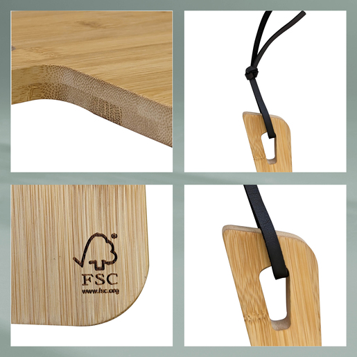 Kela daska za rezanje Cosma, 39x21x1,5cm bambus svjetlosmeđa