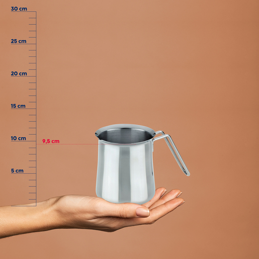 Kela lončić za mlijeko HERTA, 0,35l nehrđajući čelik 18/10 cmat srebrna