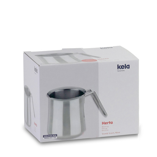 Kela lončić za mlijeko HERTA, 0,35l nehrđajući čelik 18/10 cmat srebrna