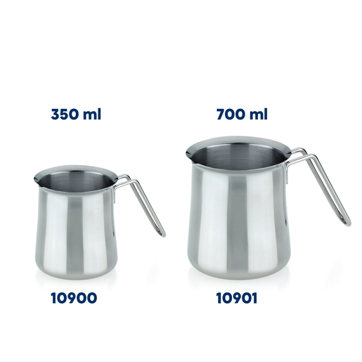 Kela lončić za mlijeko HERTA, 0,35l nehrđajući čelik 18/10 cmat srebrna