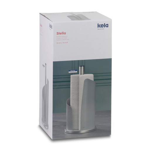 Kela držač role papira STELLA 32X15 cm, metal, sivi