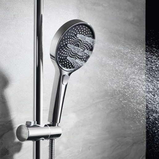 Inter Ceramic tuš ručica, 3 funkcije 12cm ABS krom/crna