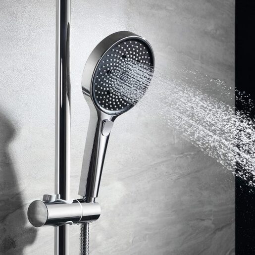 Inter Ceramic tuš ručica, 3 funkcije 12cm ABS krom/crna