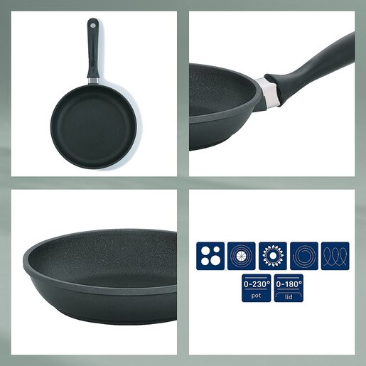 Kela tava KERROS, 4x20cm lijevani aluminij crna