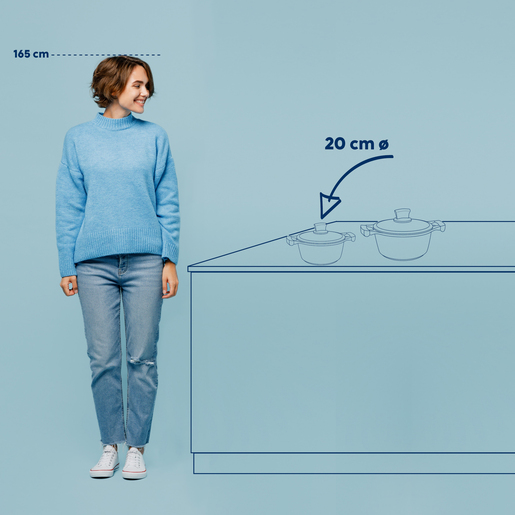 Kela lonac s poklocem STELLA NOVA, 2,2l lijevani aluminij crna