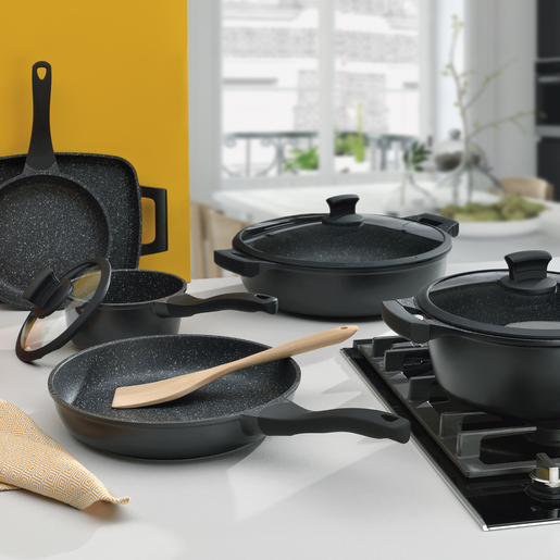 Kela lonac s poklocem STELLA NOVA, 2,2l lijevani aluminij crna