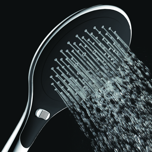 Inter Ceramic tuš ručica, 3 funkcije 15cm ABS krom/crna