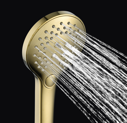 Inter Ceramic tuš ručica, 3 funkcije 12cm ABS zlatna