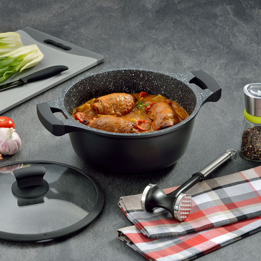Kela lonac s poklocem STELLA NOVA, 3,5l lijevani aluminij crna