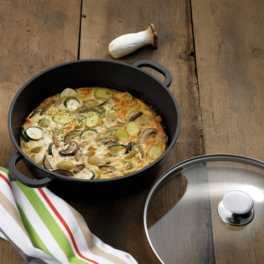 Kela lonac s poklocem KERROS, 5l lijevani aluminij crna