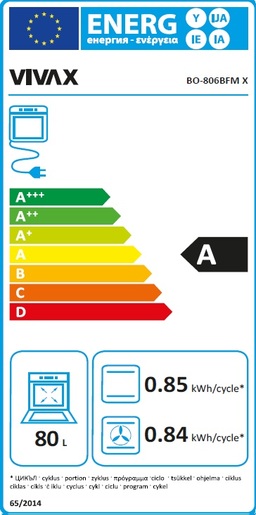 VIVAX HOME pećnica BO-806BFM X
