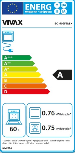VIVAX HOME pećnica BO-606FTM X