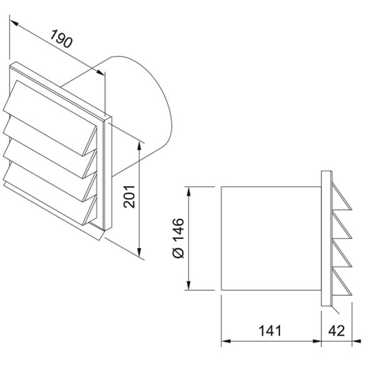 Faber Vanjski poklopac odvoda za okruglu cijev