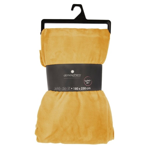 ATMOSPHERA deka flanel 230x180x1 cm, poliester, oker